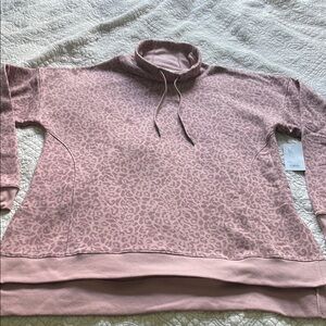 Tek Gear Pink Cowl Neck Sweater with Ribbed Hem